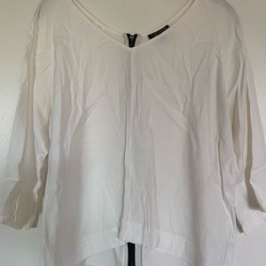 TOPSHOP CREPE ZIP BLOUSE